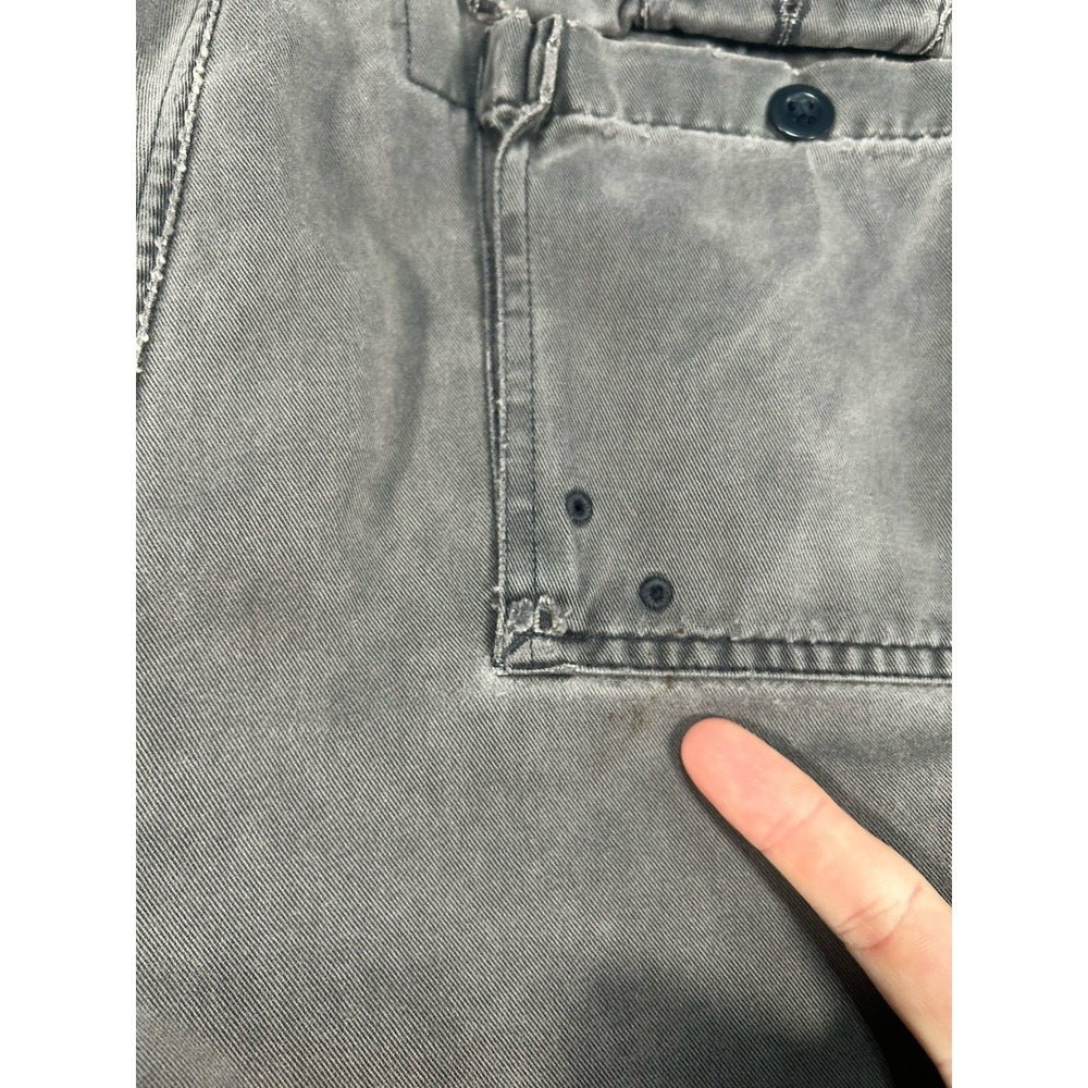 VTG Abercrombie and Fitch Cargo Pants Men 34R (Fits 37x31) Gray Baggy Thrashed - Picture 10 of 16